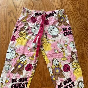 Woman Pj pants beauty and the beast size small new